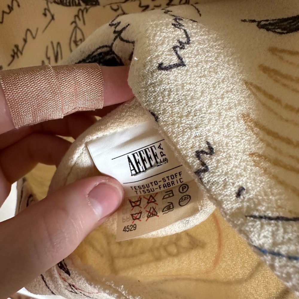 Moschino Vintage Couture Graphic Mini Skirt Sz 8 - Picture 4 of 5